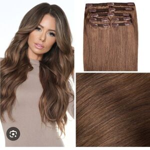 Chocolate Brown 12-Piece 17” Clip-In Extensions